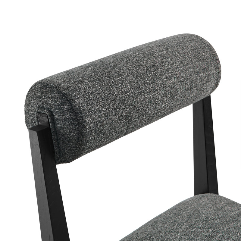 Chaise de salle à manger en tissu Kai, Gris anthracite