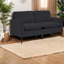 Canapés en cuir confortables, causeuse moderne compacte pour la maison