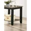 Table de bout simple en bois d'hévéa