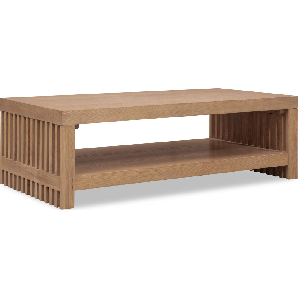Finnian 54" Coffee Table, Natural Wood