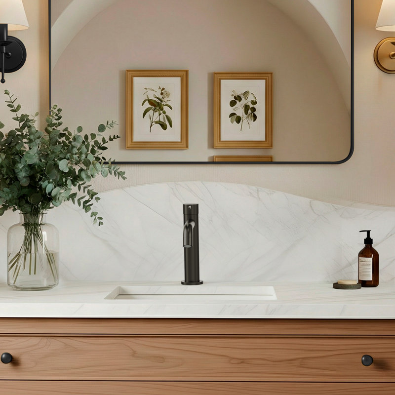 EVERSTEIN Basin Mixer Tap with Pop-Up Waste, Matte Black