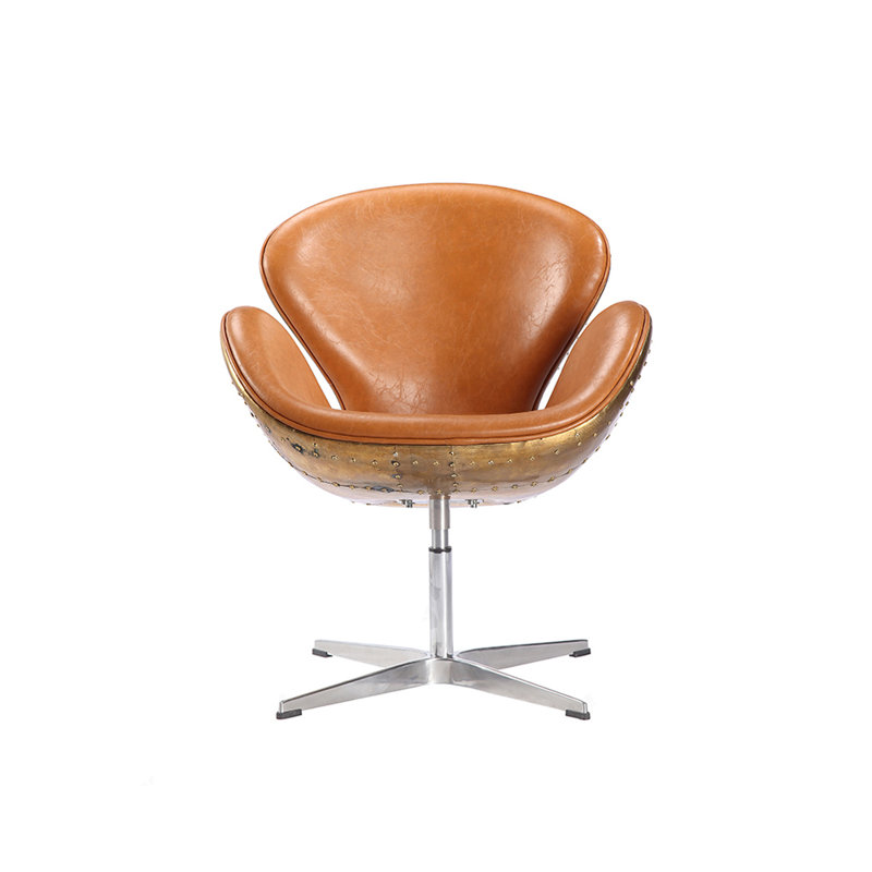 Fauteuil à oreilles pivotant de 27,95 po de large Rupini
