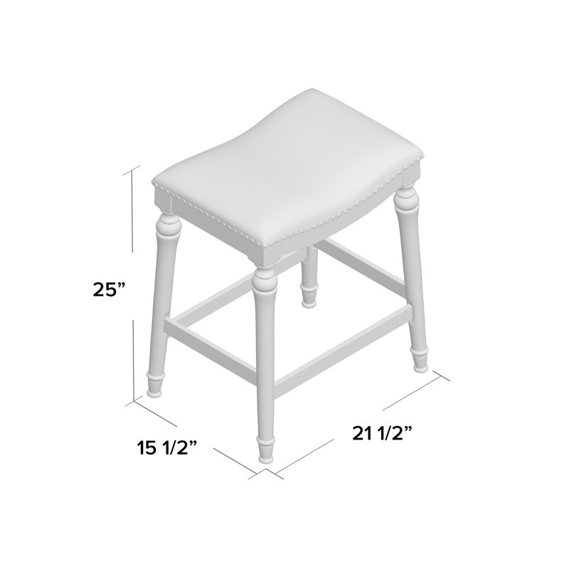 Kathryn 27" Big And Tall Stool, Black