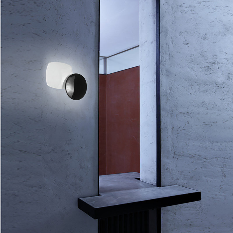 Plafonnier encastré 2 lumières Afef, Noir et blanc