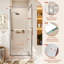 Porte de douche pivotante encastrée 34 po x 36 po x H 76 po-132834922