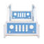 Lit plateforme en bois avec roulettes-409067535