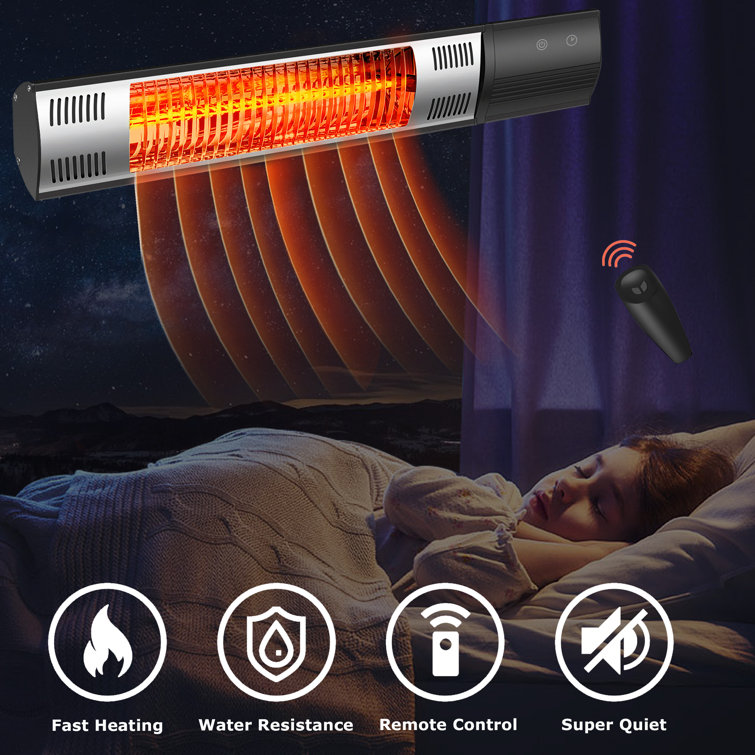Chauffage électrique Luna Instantané - Température Réglable, Télécommande, Chauffage Céramique 600W, Sécurité Surchauffe, 2 Pièces