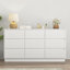 Commode 9 tiroirs pour chambre à coucher avec grands tiroirs, commode en bois, grande commode de plancher-132838404