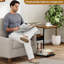 Table basse roulante avec plateau en bois surdimensionné à double largeur, plateau de télévision mobile avec tiroir de rangement et roulettes pour canapé, table d'appoint portable pour le salon, bureau personnel, bureau spacieux pour travailler