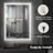 Bathroom Mirror with LED Lights Dimmable 3 Colors LED Bathroom Mirror Fogless LED Mirror for Bathroom Vanity Mirror with Lights Wall Mounted Horizontal/Vertical-1266225375-1264526833