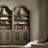 Simple Circular Arc Distressing Wooden Bookcase