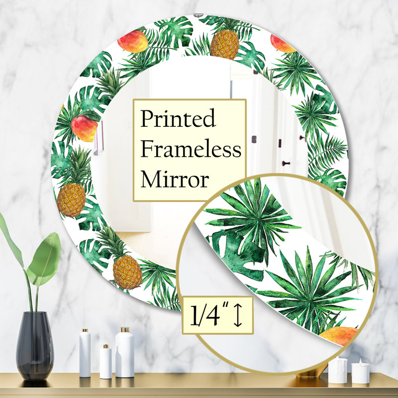 Miroir mural Tropical Mood Foliage 7, H 31,5 po x l po