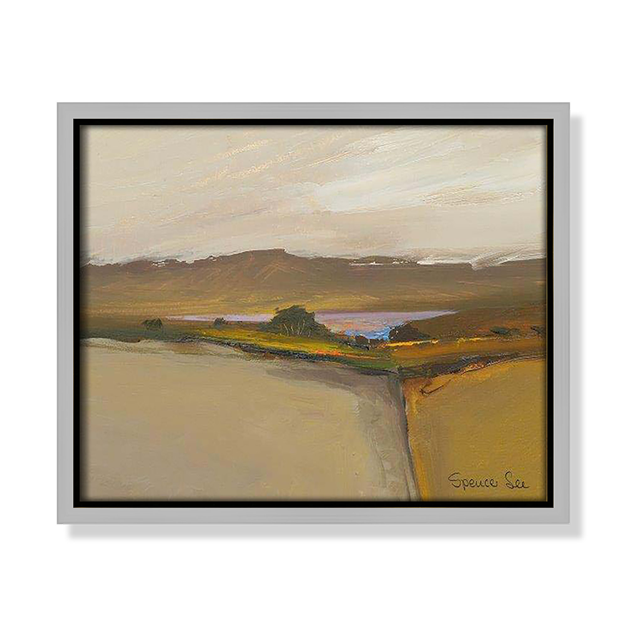 Heaven And Earth IV by Spencer Lee, Silver Framed, 9.5'' H x 11.5'' W x 2'' D