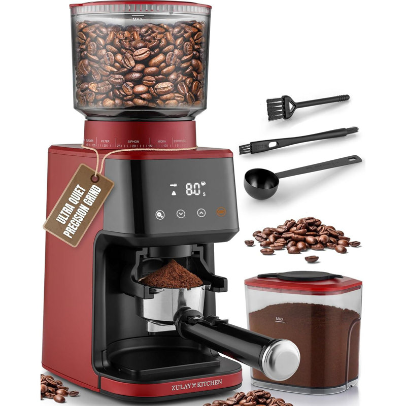 Moulin à espresso Zulay Kitchen - moulin à café Burr électrique - moulin à café espresso et moulin à café - moulin à café commercial espresso 