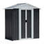 Remise de rangement d'extérieur gris foncé 5 x 3 pi avec structure et base en alliage d'aluminium