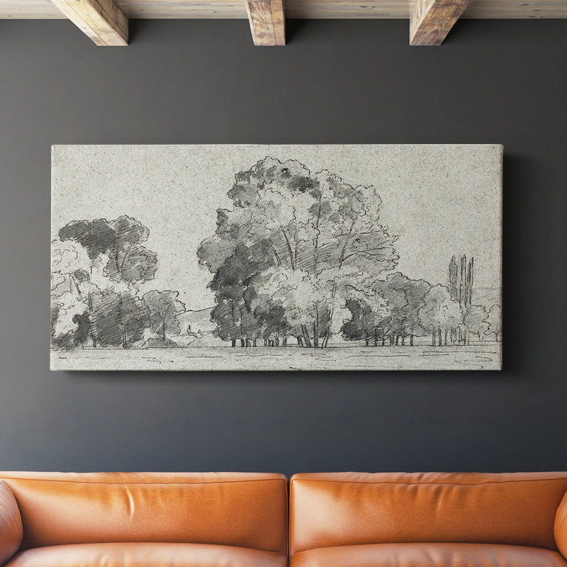 Série paysage - CCxxxv - Toile tendue avec châssis - Prêt à accrocher, H 16 po x l 32 po