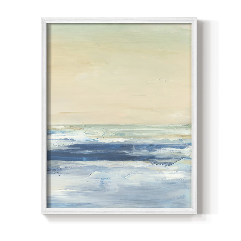 Warm Skies II Framed Print - Solid Wood, 30" H x 24" W, White