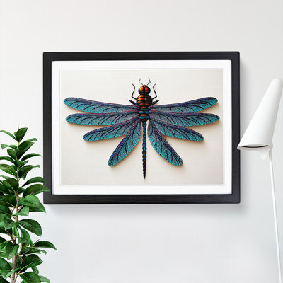 XH1022-6082X Modern Dragonfly - Single Picture Frame Print
