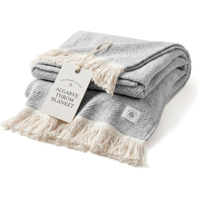 Algarve Organic Throw Blanket Flatweave Full/Double Blanket
