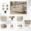 Causeuse de réception en tissu 57,87 po Jacqualyn-46029461