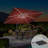 9' X 12' Solar Powered LED Lighted Patio Umbrella Outdoor Rectangle Umbrella With Steel Plate Base,Brick Red-1733701408