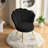 Back Velvet Accent Chair with Gold Legs, 18.5" Wide Upholstered Armchair with Padded Seat & Back – Modern Comfy Vanity Chair for Bedroom, Living Room, Makeup Room, Small Spaces-1729597723