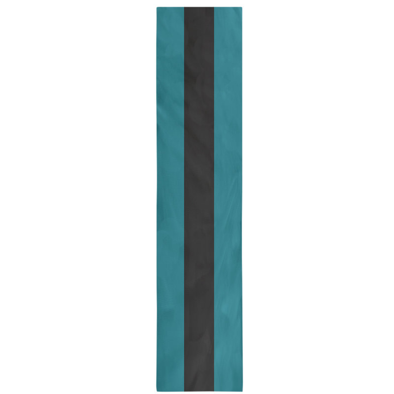Boston Table Runner, 72" x 16", Polyester, Deep Pacific Teal/Black/Deep Pacific Teal