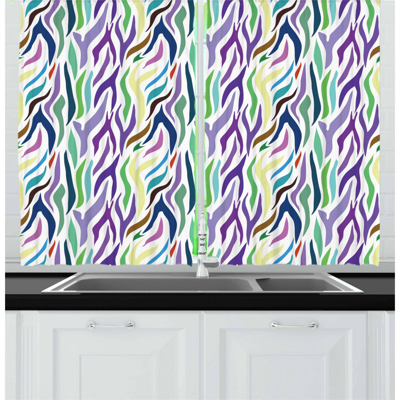 Abstract Tailored Kitchen Curtain