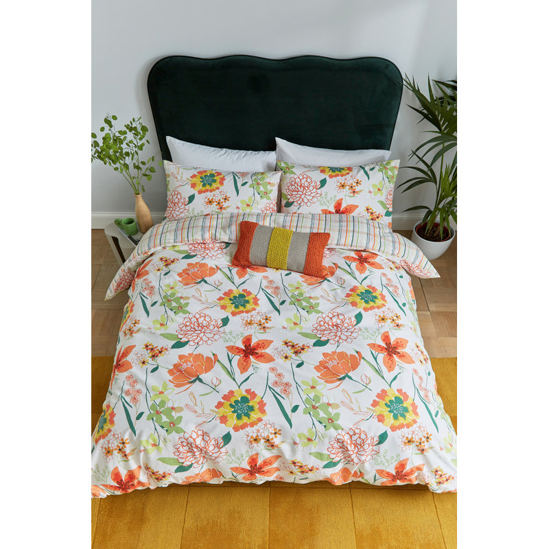 Bella Cotton Duvet Cover Set, Double Duvet Cover + 2 Pillowcases