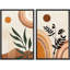 Art rétro, art moderne de style bohémien, plantes abstraites de style Mid-Century-98109252-98109253