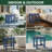 HIPS Adirondack Small Outdoor Side Table, Waterproof Square End Table For Patio, Balcony, Porch, Deck, Poolside, Beach, Or Indoor Use, Modern Accent Table, Navy Blue