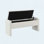 Banc de rangement rembourré avec siège rembourré et rangement caché