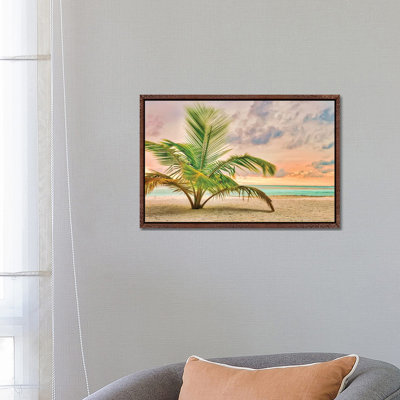 Sunset Palm 1 Piece Wall Art on Canvas