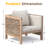 Fully Assembled Accent Chair with Distressed Wood-Grain Finish and Nailhead-Trimmed Armrests-664958693