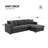Modern Sectional Sofa, L-Shaped Couch Set With 2 Free Pillows, 4-Seat Couch Set With Convertible Ottoman, Comfy Couch-1967707231