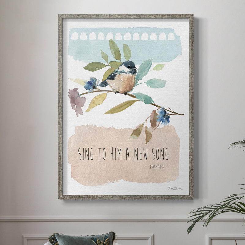 A New Song Framed Print - Solid Wood