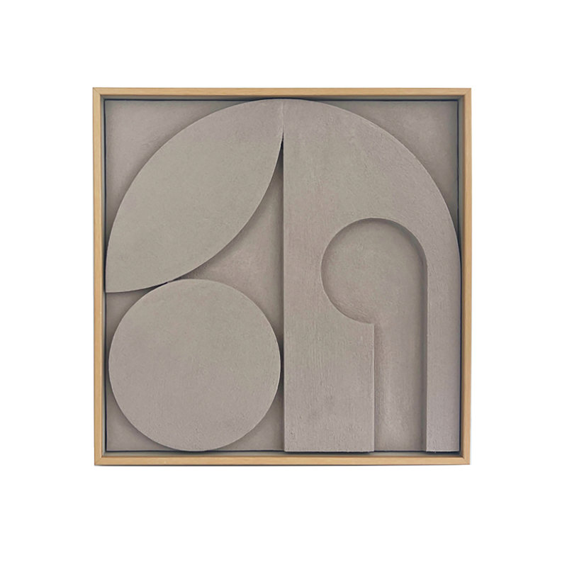 3D Textured Framed Abstract Wall Art16*16In（4Pcs）