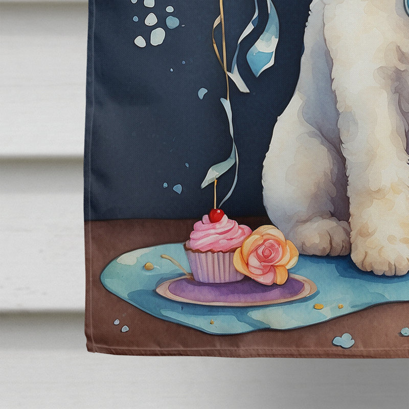 Drapeau «Happy Birthday House», Bichon frisé