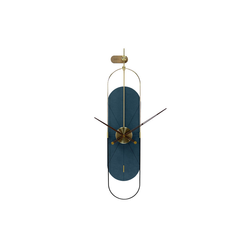 Wood Wall Clock, Blue
