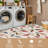 Machine Washable Rug Modern Leaf Area Rug Ultra-Thin Rug Durable Floor Carpet Easy-Cleaning Rug-1559671464
