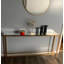 Console en verre avec miroir