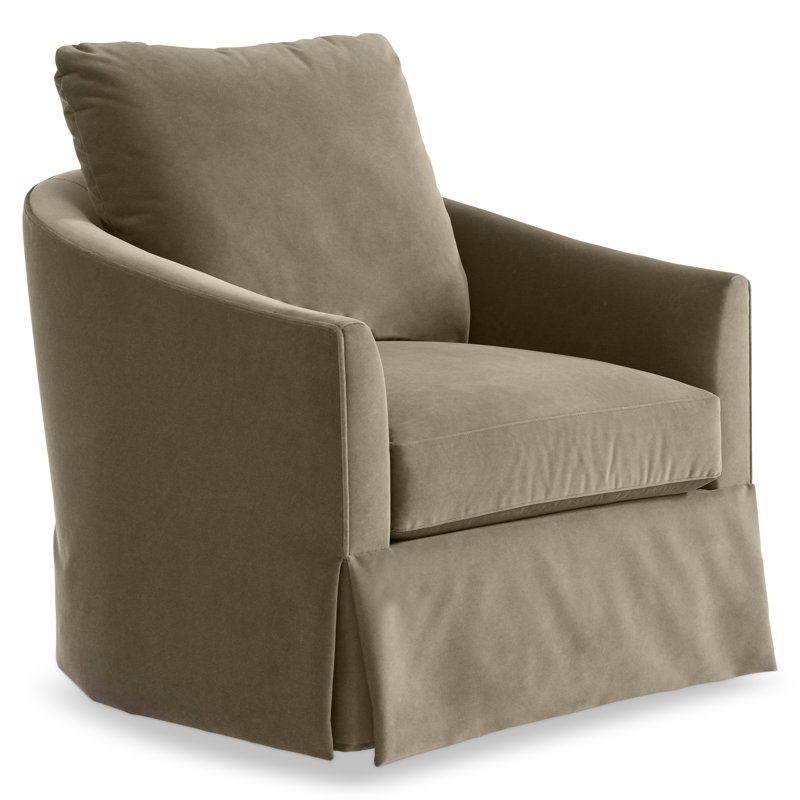 Fauteuil pivotant en tissu Astoria avec jupe - Sur mesure, 1159-033