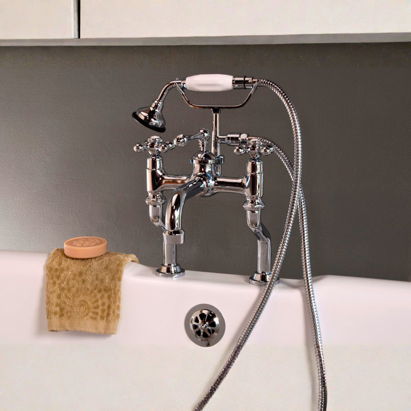 Robinet de baignoire Offset, Bronze frotté à l'huile