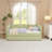 Daybed with Trundle Twin Size Sofa Bed No Box Spring Needed, with USB Port and Adorable Wave Shaped, Linen Fabric-129700438