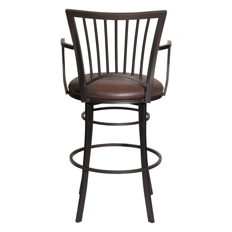Maryrose Swivel Upholstered Counter Stool with Metal Frame, Bar Stool (30” Seat Height)