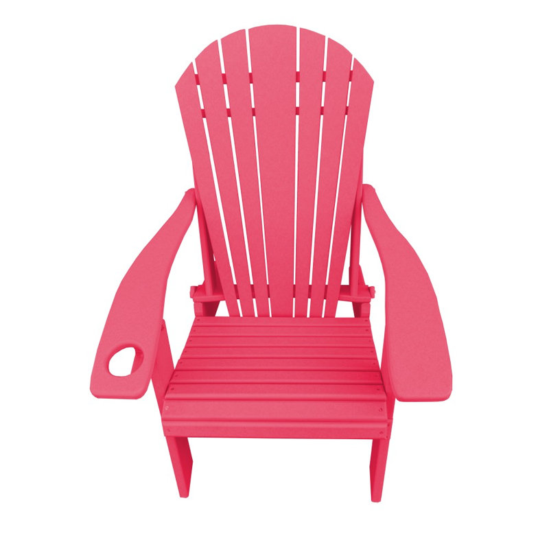 Dermando Foldable Outdoor Adirondack Chair, Pink