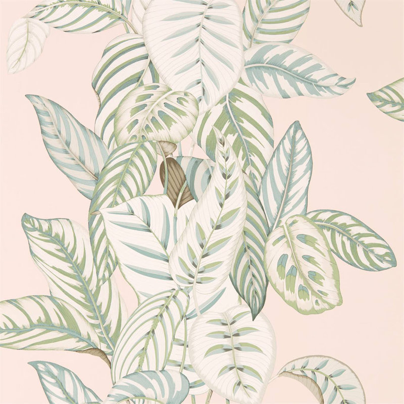 Calathea Wallpaper, Orchid/Eucalyptus