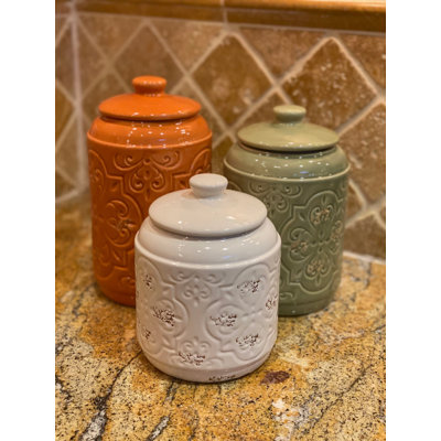 Ceramic / Porcelain Canister - Set of 3