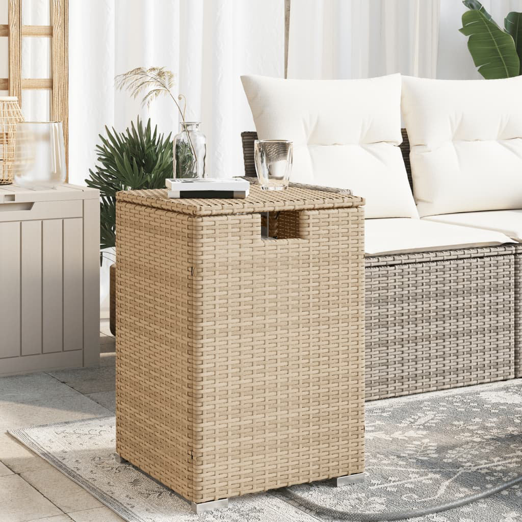 Beistelltisch Nourin aus Stahl/Rattan