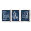 «Blue & White Asian Garden I», ensemble de 2 peintures sur toile encadrées-1465090205-1465090203